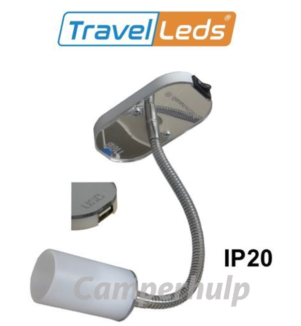 TravelLeds opb spot Ch flex led 5K 260mm opaal switch/usb